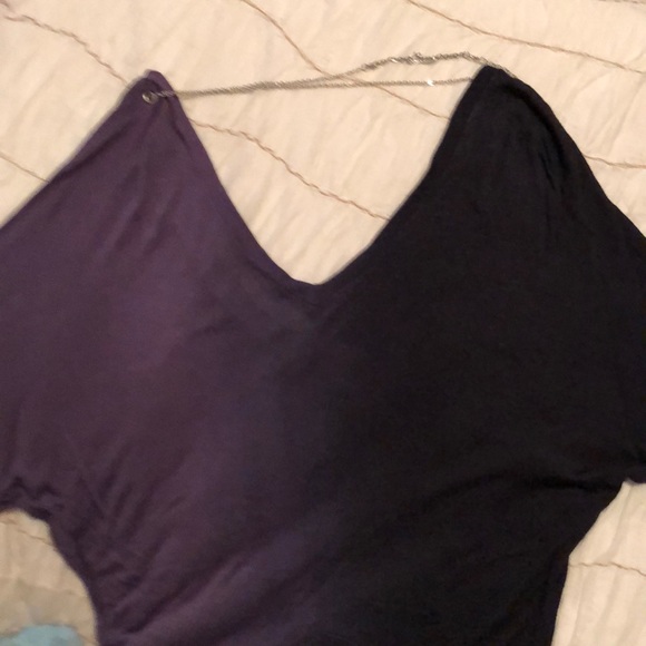 GUESS Sexy casual cotton mauve ombré dress so S - Picture 4 of 8